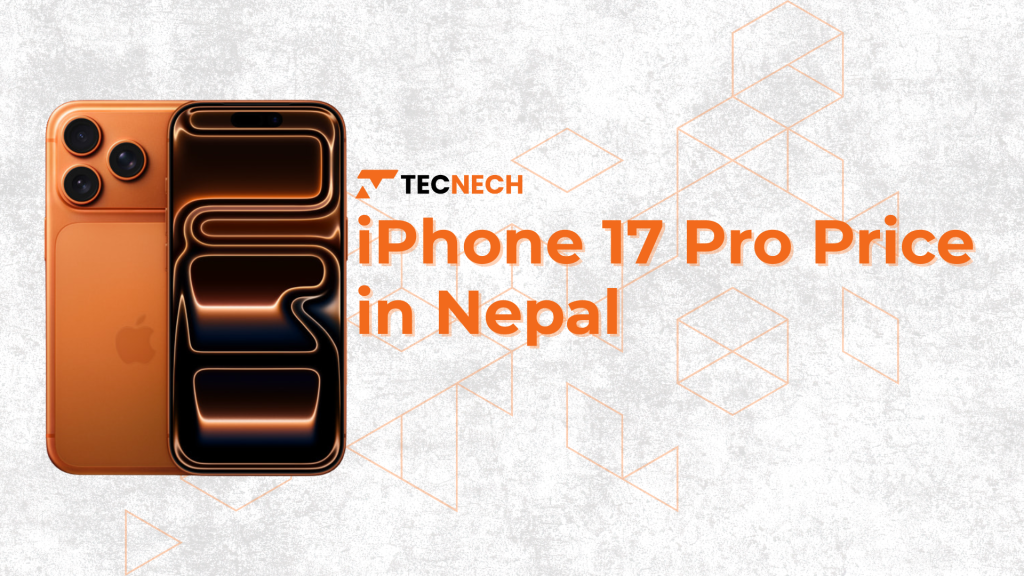 iPhone 17 Pro front view showing Super Retina XDR OLED display, iPhone 17 Pro two-tone aluminum and Ceramic Shield back design, iPhone 17 Pro unboxing with USB-C cable and documentation, iPhone 17 Pro A19 Pro chip performance benchmark results, iPhone 17 Pro camera system with 8x telephoto lens close-up, iPhone 17 Pro low-light selfie sample taken with front camera, iPhone 17 Pro charging via USB-C with Adaptive Power Mode, iPhone 17 Pro iOS 26 Liquid Glass UI interface screenshot, iPhone 17 Pro stereo speakers audio test setup, iPhone 17 Pro price in Nepal display at retail store